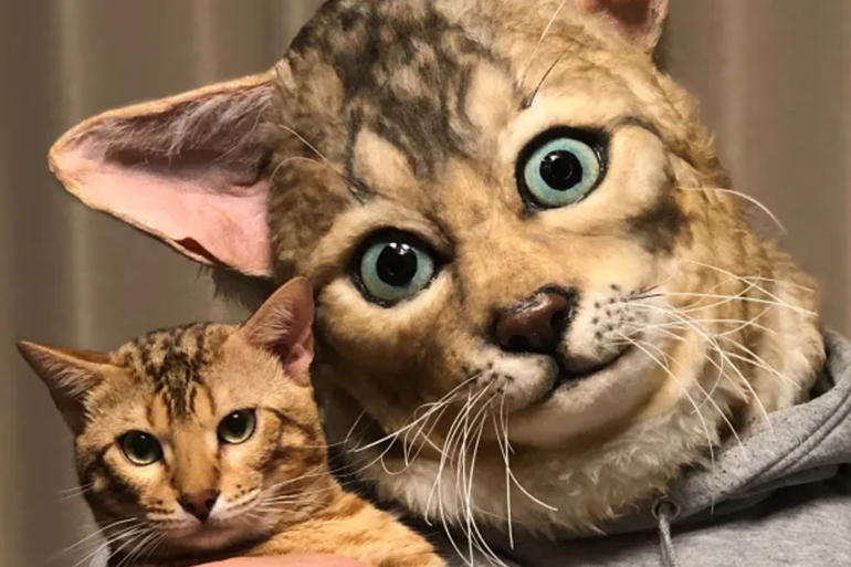 Cat head replica My Family Japan
