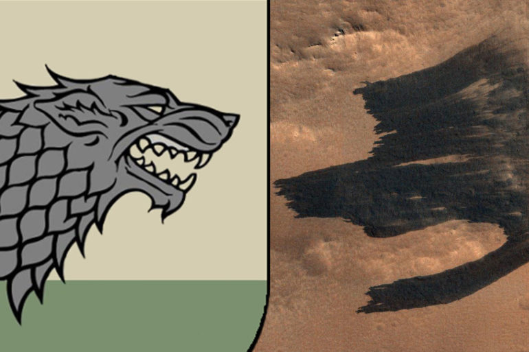 Latest images from NASA's MRO resemble the House Stark sigil from Game of Thrones