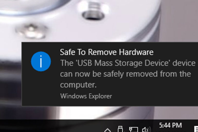 The default behaviour for USB devices in Windows 10 is changing