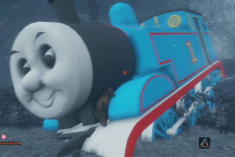 Thomas the Tank Engine replaces the Great Serpent in Sekiro: Shadows Die Twice