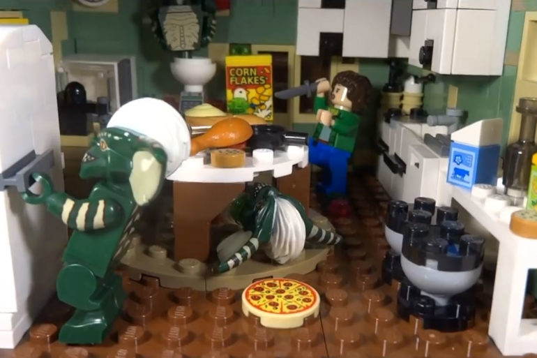 Someone created a haunted house homage to horror classics in LEGO