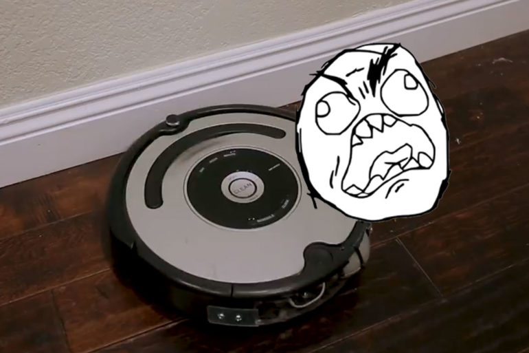 Someone modified a Roomba to scream when it hits things