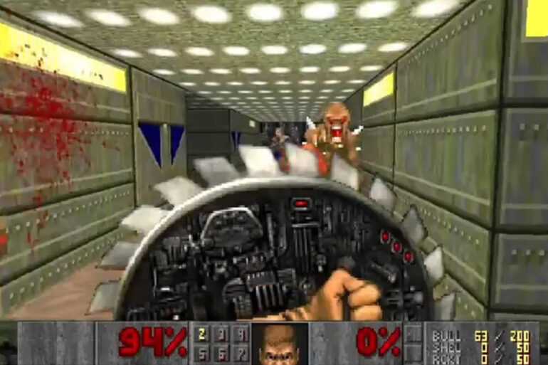 Look It's No Dragon, But A Modder Has Added A Shield Saw To The Original Doom Game